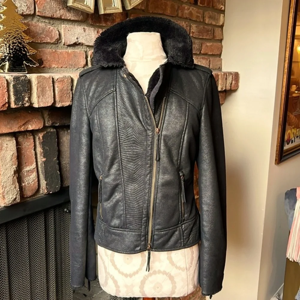 ***PRELOVED*** Hugo Boss Vegan Leather Moto‎ Jacket